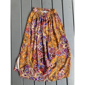 Casual Corner Vintage Boho Floral Paisley Festival Concert Skirt S